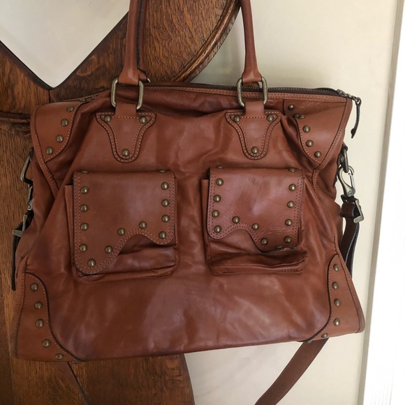 Be&D all leather double handle large satchel - Picture 1 of 4